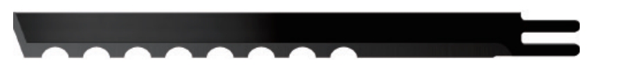 Лезвие сабельное из быстрорежущей легированной и высоколегированной стали (волнистое, с антипригарным покрытием) 5 дюймов для машин EASTMAN GOLDEN EAGLE EASTMAN 5EWT Швейные машины